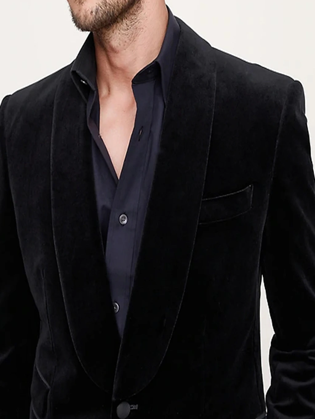 سترة رجالية مخملية سوداء واحدة الصدر الذروة التلبيب سليم صالح البدلة السترة لحفلة موسيقية حفل زفاف الأعمال العريس يرتدى