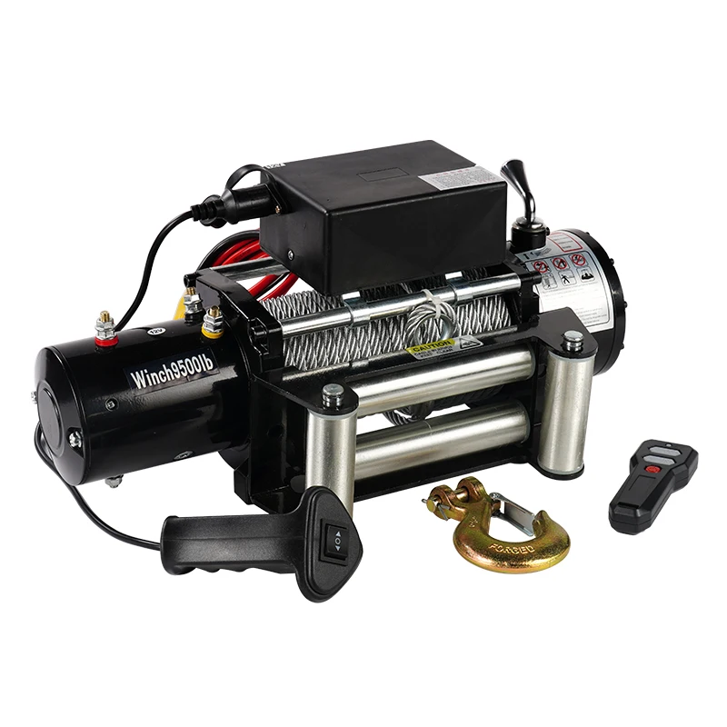 Heavy 9500lbs Wire Rope Electric Hoist Truck Winches Car Discovery Electric WInch for Off-Road Truck & SUV Recovery