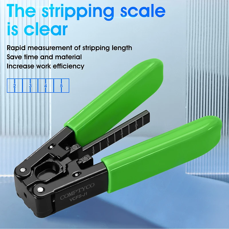 Optical Fiber Wire Stripper VCFS-J1 FTTH Cable Wire Stripper Plier Cutting Stripping Peeling Plier Electrician Repair Tool