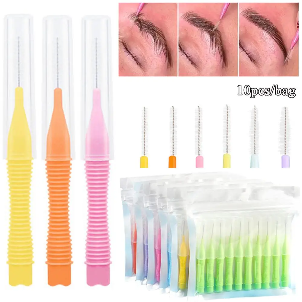 

10 шт. кисти для бровей, мини-кисть для подъема бровей, одноразовый инструмент для макияжа, инструмент для ресниц, межзубная щетка, принадлежности для наращивания ресниц