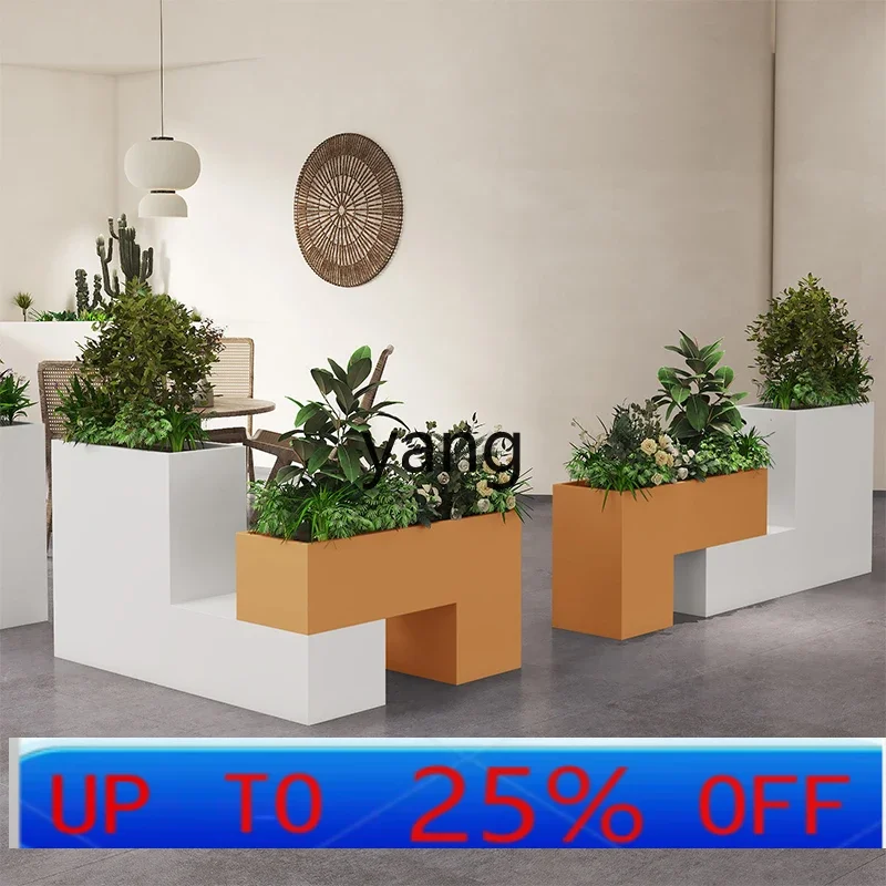 Lmm1 outdoor flower box combination partition flower pot floor rectangular flower slot courtyard fence