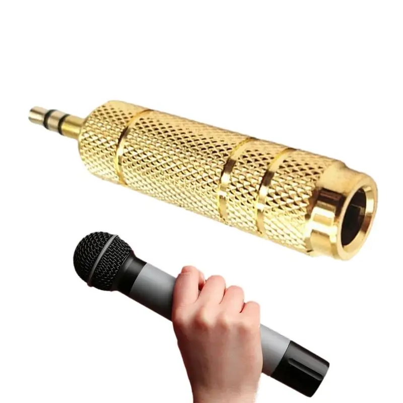 3.5mm To 1/4 Adapter 3.5mm Male To 6.35mm Female Audio Plugs Gold Plated Gold Plated Microphone Adapter Headphone Adapter