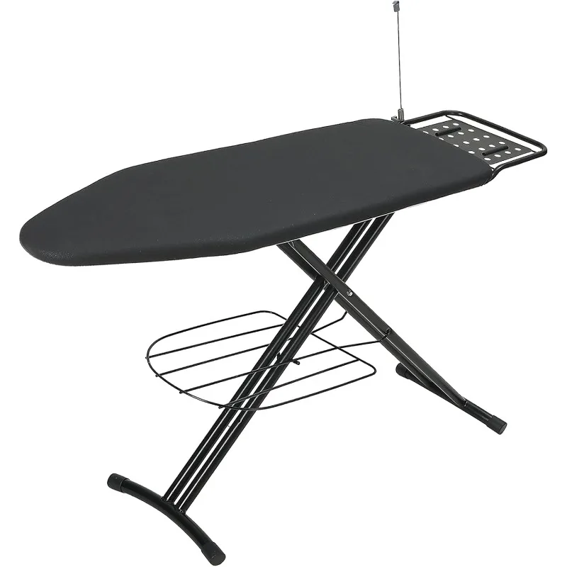 Ironing Board Large Heavy Duty Ironing Boards Full Size with Pad and Cover, Height Adjustable Iron Stand with Storage