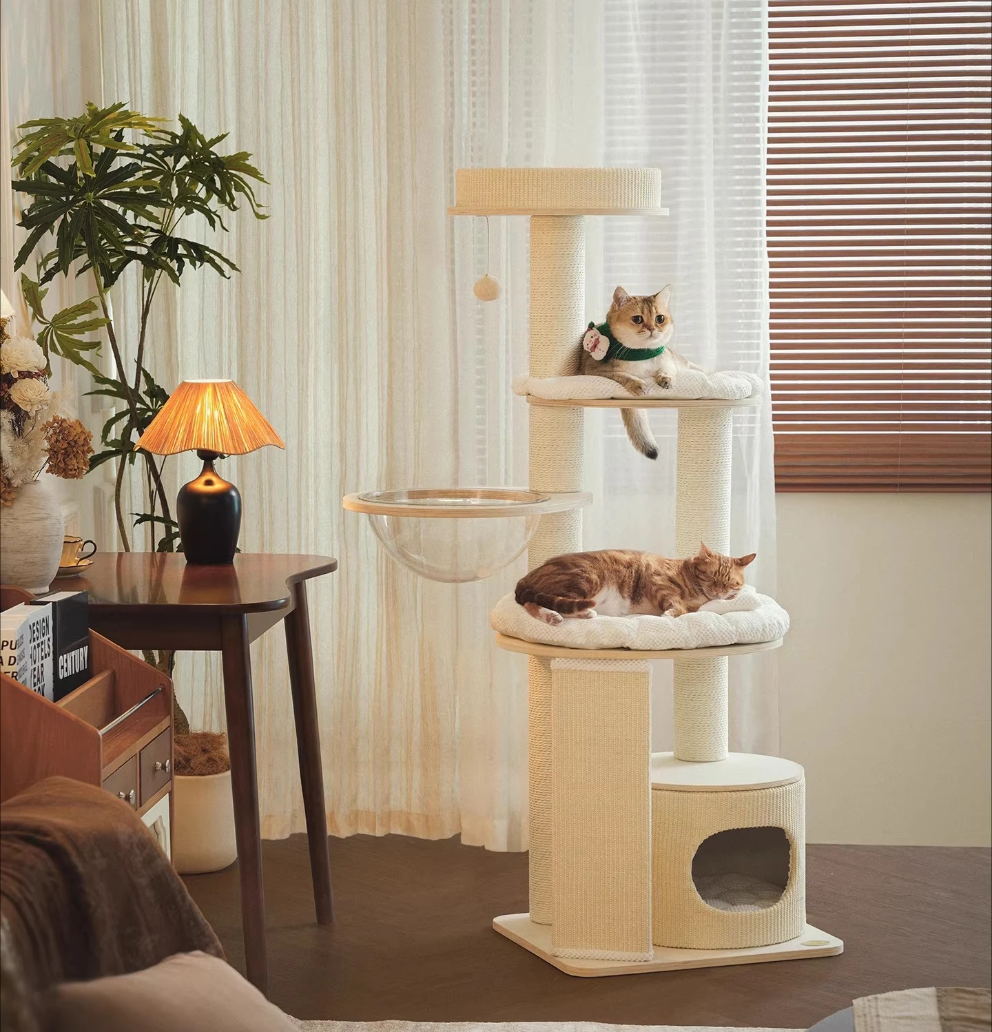 

Mousse Cat Climbing Frame Is Real, An Area of Special Cat Frame for Household Big Cats, Litter and Cat Tree Are Integrated.