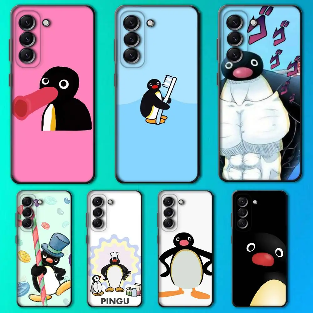 

Cartoon P-Pingu Penguin Phone Case For Samsung Galaxy A13,A21s,A22,A31,A32,A52,A53,A71,A80,Soft Black Shell