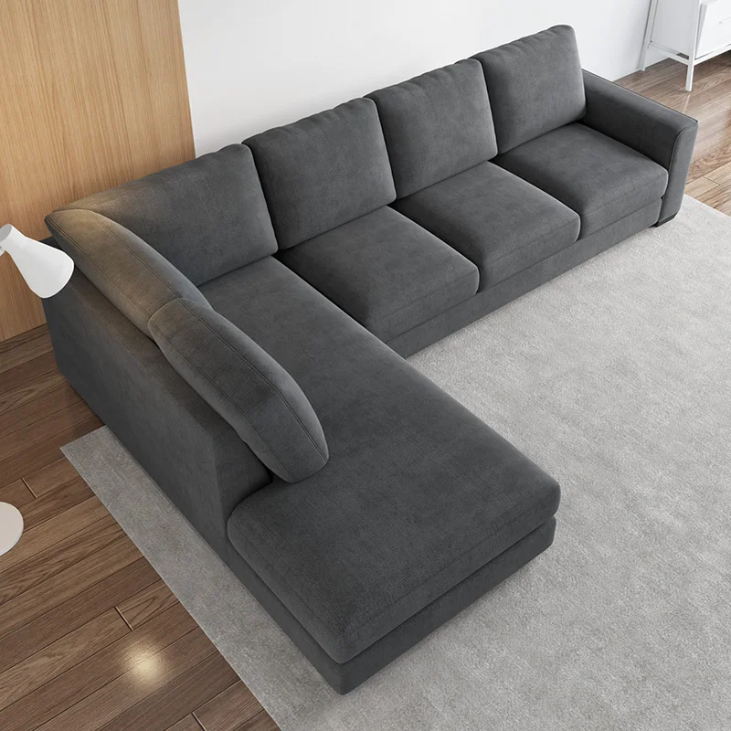 

Fabric sofa folding dual-purpose small apartment modern simple living room furniture solid wood frame removable and washable