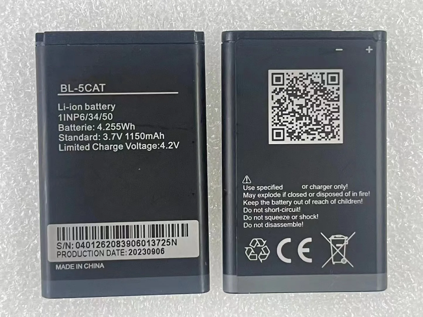 New original battery BL-5CAT Rechargeable Li-ion battery for  TECNO T312 T349 T401 T371  Phone battery Batteria