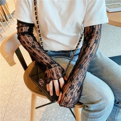 Lace Sleeve Female Summer Sun-proof Hand Sleeve Driving Arm Protector Fairy Fan Arm Sleeve Long Gloves Thin Fake Sleeves