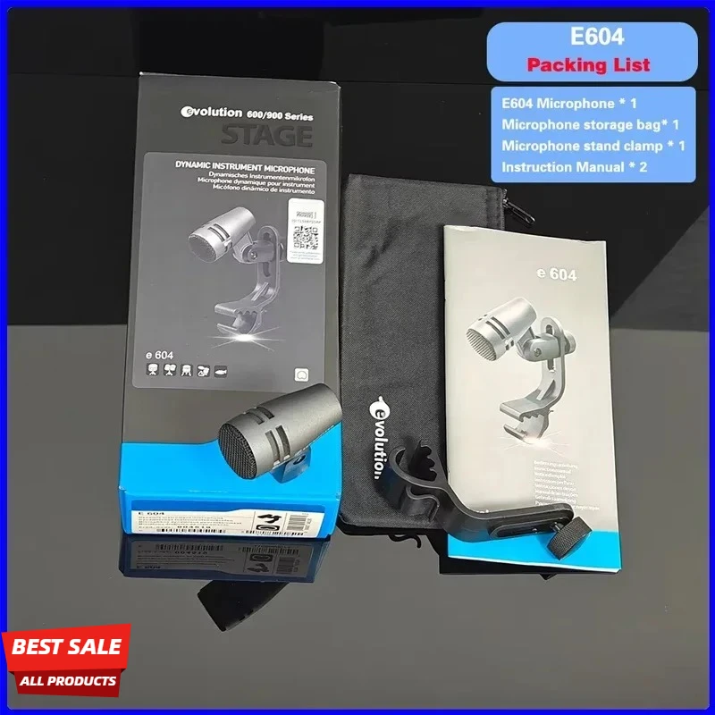 

Высококачественные динамические микрофоны серии Evolution 600 E604 для ударных установок и малых барабанов, оптовая продажа, 4 шт.