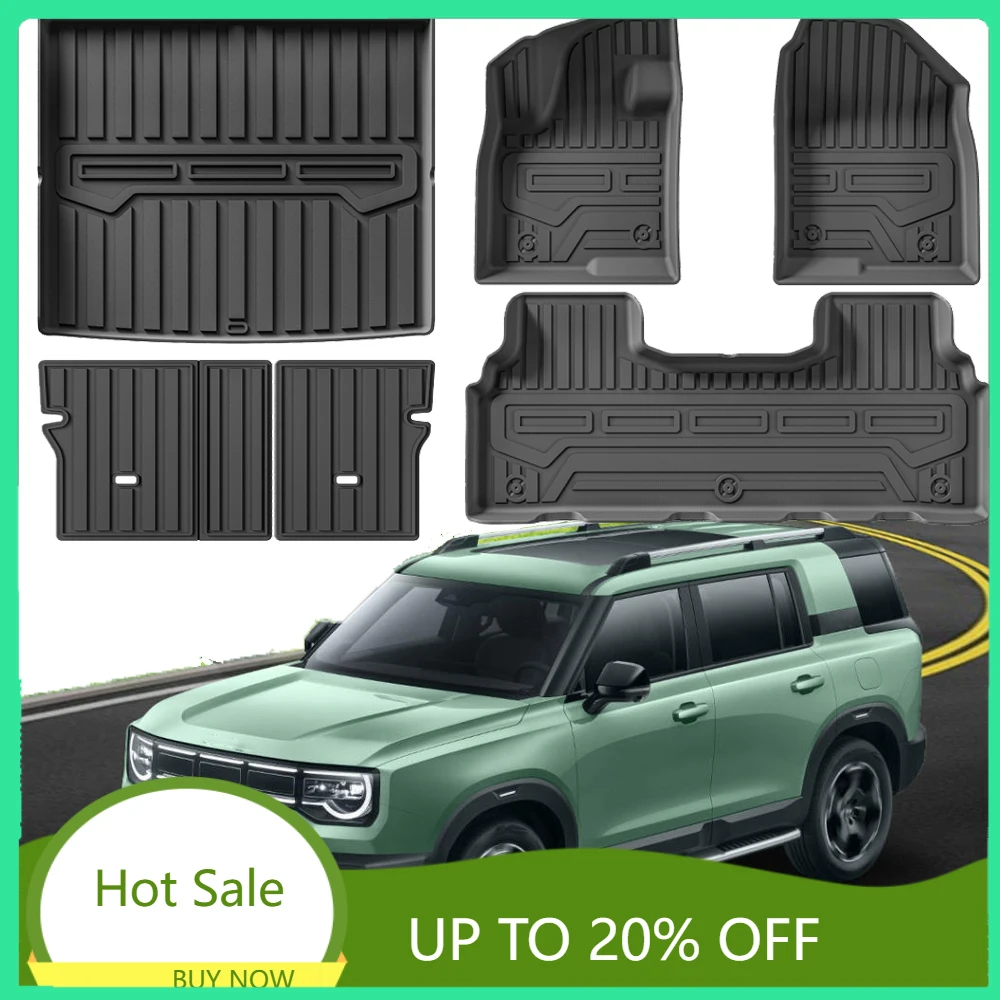 جديد لـ Beijing Baic BJ30 2024 2025 جميع الأحوال الجوية TPE الكلمة حصيرة مقاوم للماء بطانة البضائع الداخلية حامي الملحقات