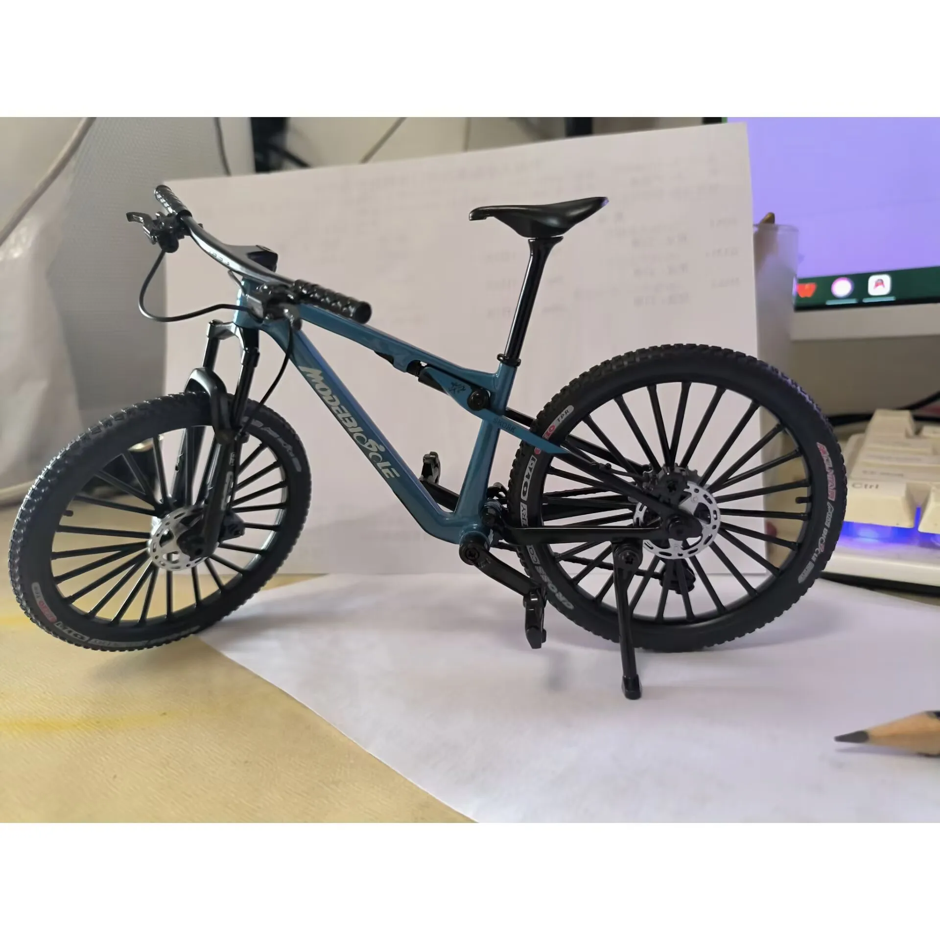 New 1:10 Mini Alloy Model Bicycle Diecast Metal Finger Mountain Racing Bike Adult Simulation Collection Gifts Toys for boys