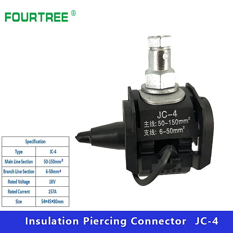 Conector de perforación de aislamiento, abrazadera de Cable sin pelar, divisor rápido, Sección de línea principal de 1.5-35/16-95 mm2, rama de