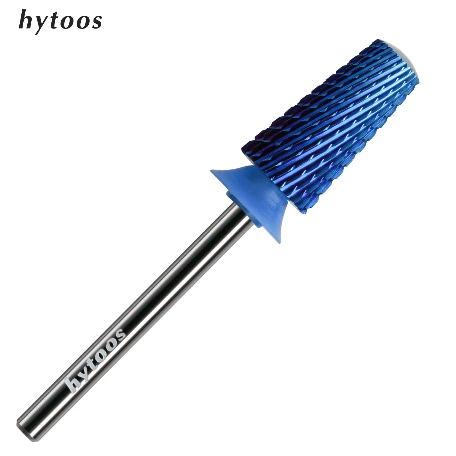 

HYTOOS Blue Nano Safety Tapered Nail Drill Bits Medium Rounded Carbide Drill Bits for Nails Electric Drills Removal Gel Powder