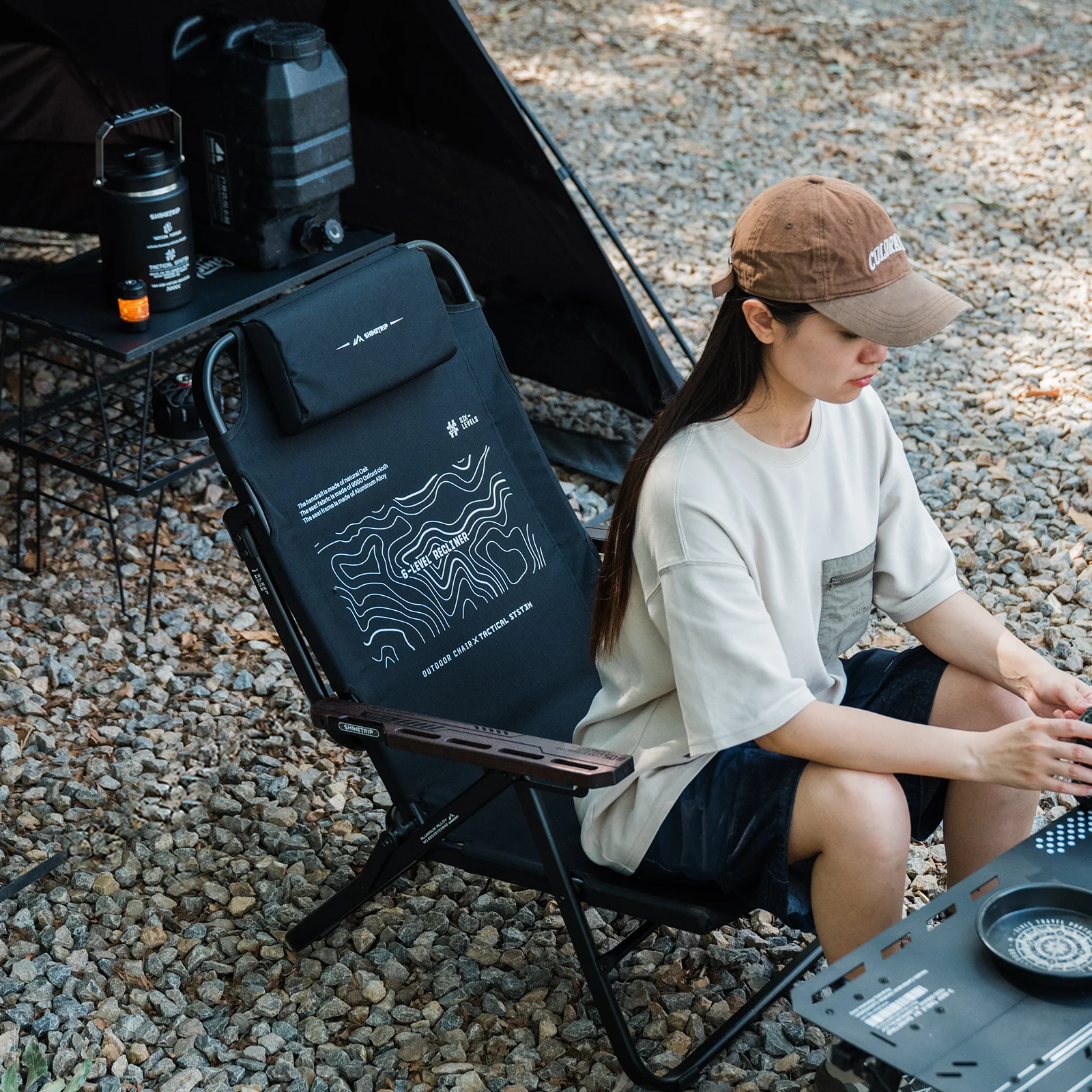 Shinetrip 05 Series Outdoor Folding Chairs, Camping Lounge Chairs, Fishing Beach Chairs With Six Adjustable Settings