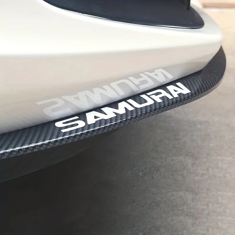 Rubber front bumper lip, universal car spoiler protector bumper protection device collision bar, carbon fiber modified accessory