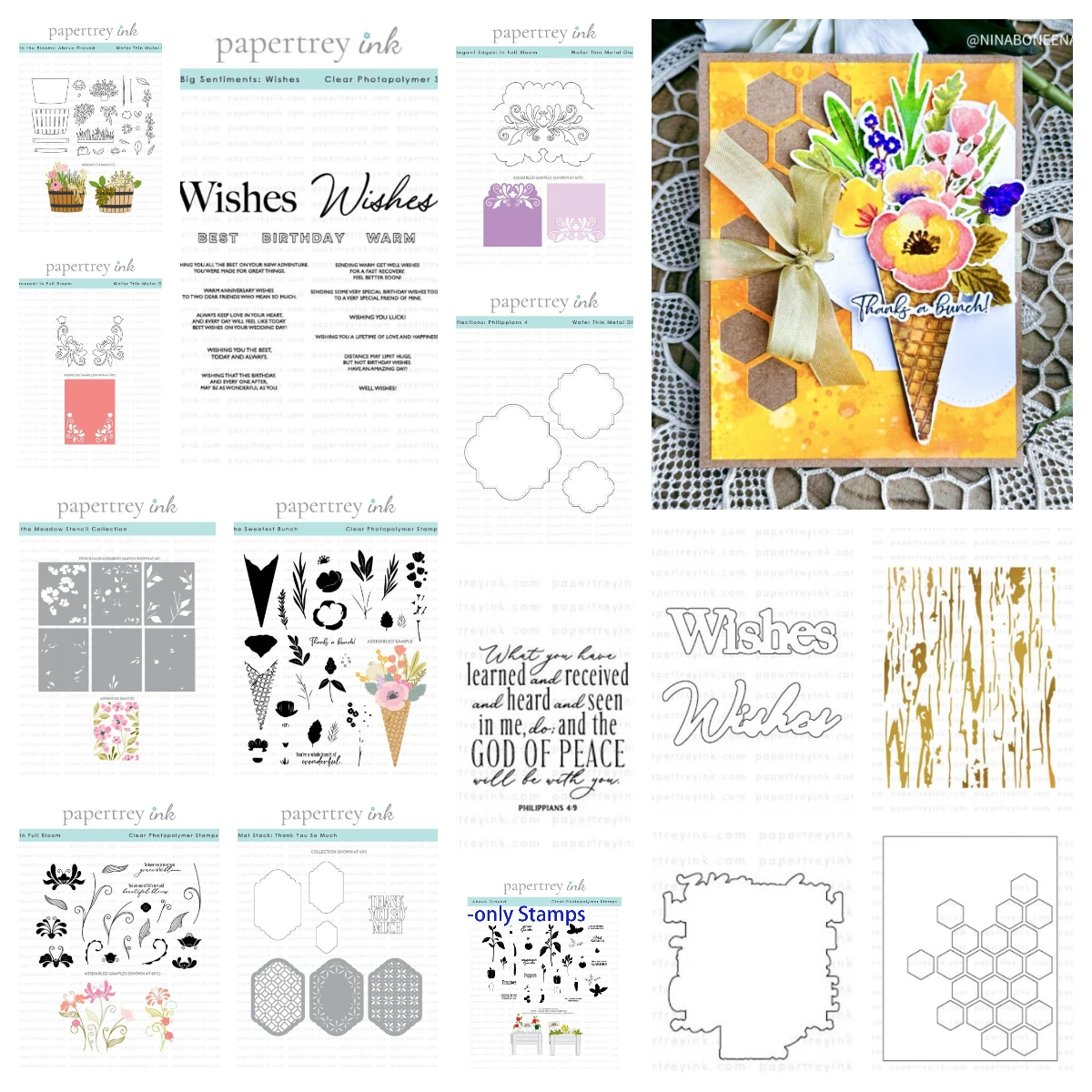 

2025 New Reflections: Philippians 4 Mini Stamps Die Elegant Edges: In Full Bloom Die Cut Stencils DIY Scrapbooking Gift Craft