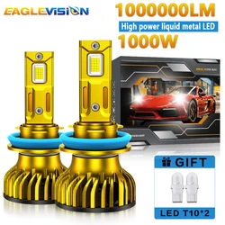 EAGLEVISION Front Led 1000W Super Bright High Power Car Headlight Fog Light 6500K HB3 HB4 9005 9006 H1 H7 H4 Canbus Headlamp