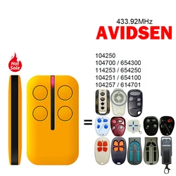 AVIDSEN 104250 104700 114253 104251 104257 654300 654250 654100 614701 Remote Control Garage Door Opener 433.92MHz Rolling Code