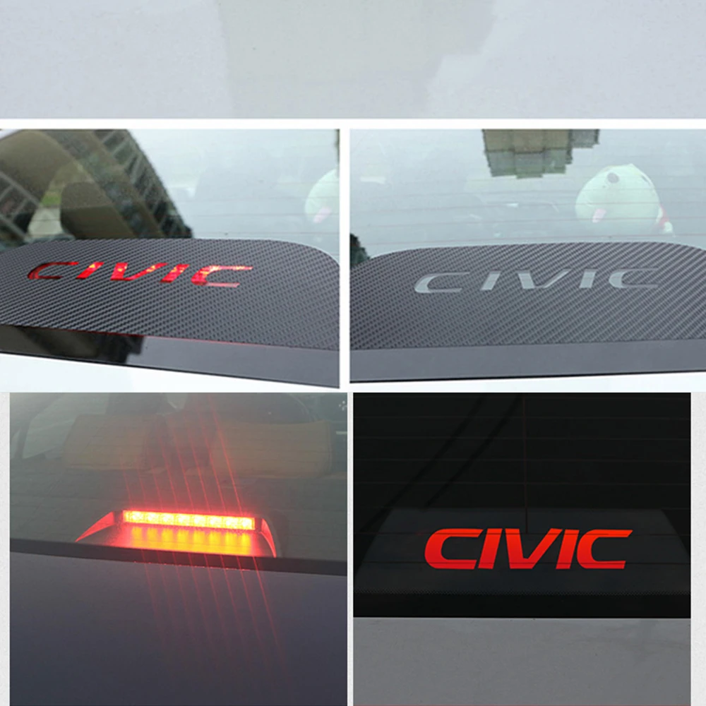 Car High Mount Stop Lamp Decal For Honda Civic 8 8th 2006 2007 2008 2009 2010 2011 2012 CHMSL Sticker Protector Accessories