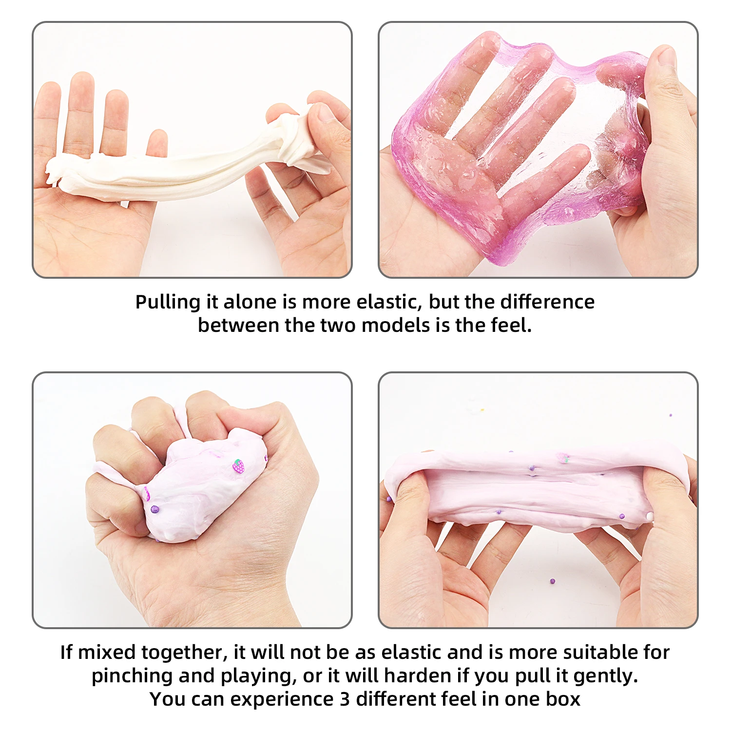 Lumpur kristal Slime Cloud lumpur sutra, rasa buah dan bau DIY tekanan lambat mainan buatan tangan, tersedia dalam 6 gaya untuk dipilih dari