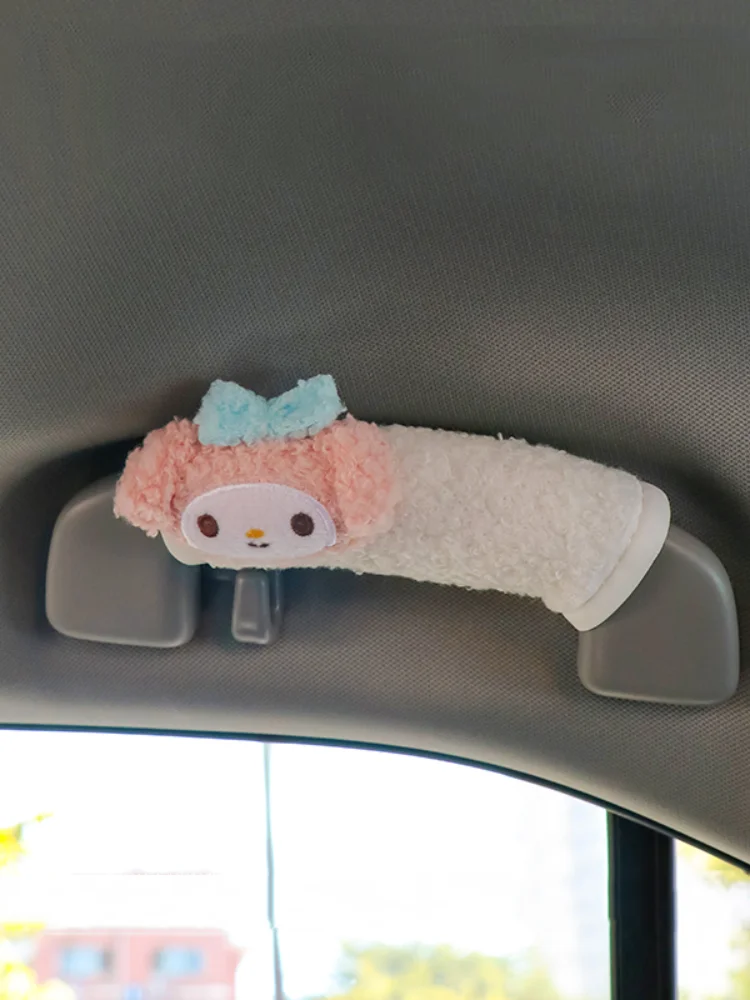 

Kawaii My Melody чехлы на подлокотники на крышу автомобиля мягкие Sanrio мультяшные чехлы на ручку крыши автомобиля авто интерьер автомобильные аксессуары подарок для интерьера
