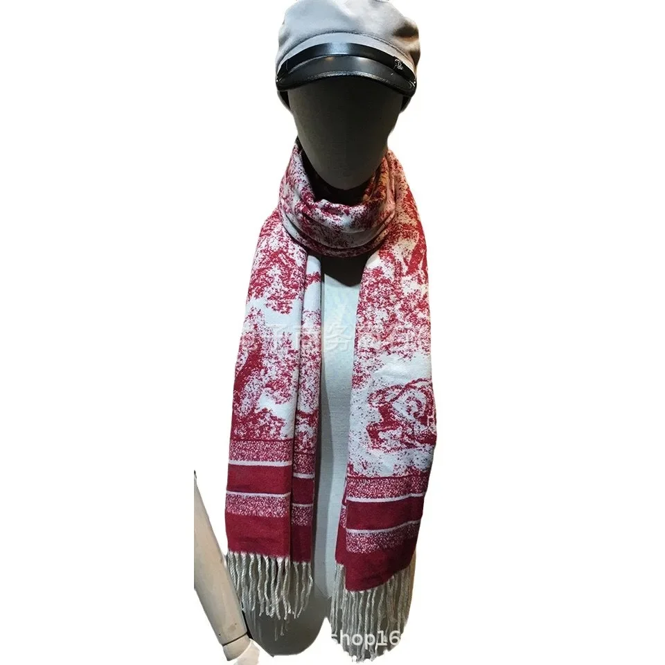 خريف شتاء نمط جديد كبير المشاهير الطفل يانغ يينغ الحيوان طلاء حبر شرابة المرأة وشاح شال الدفء الصيف الصين