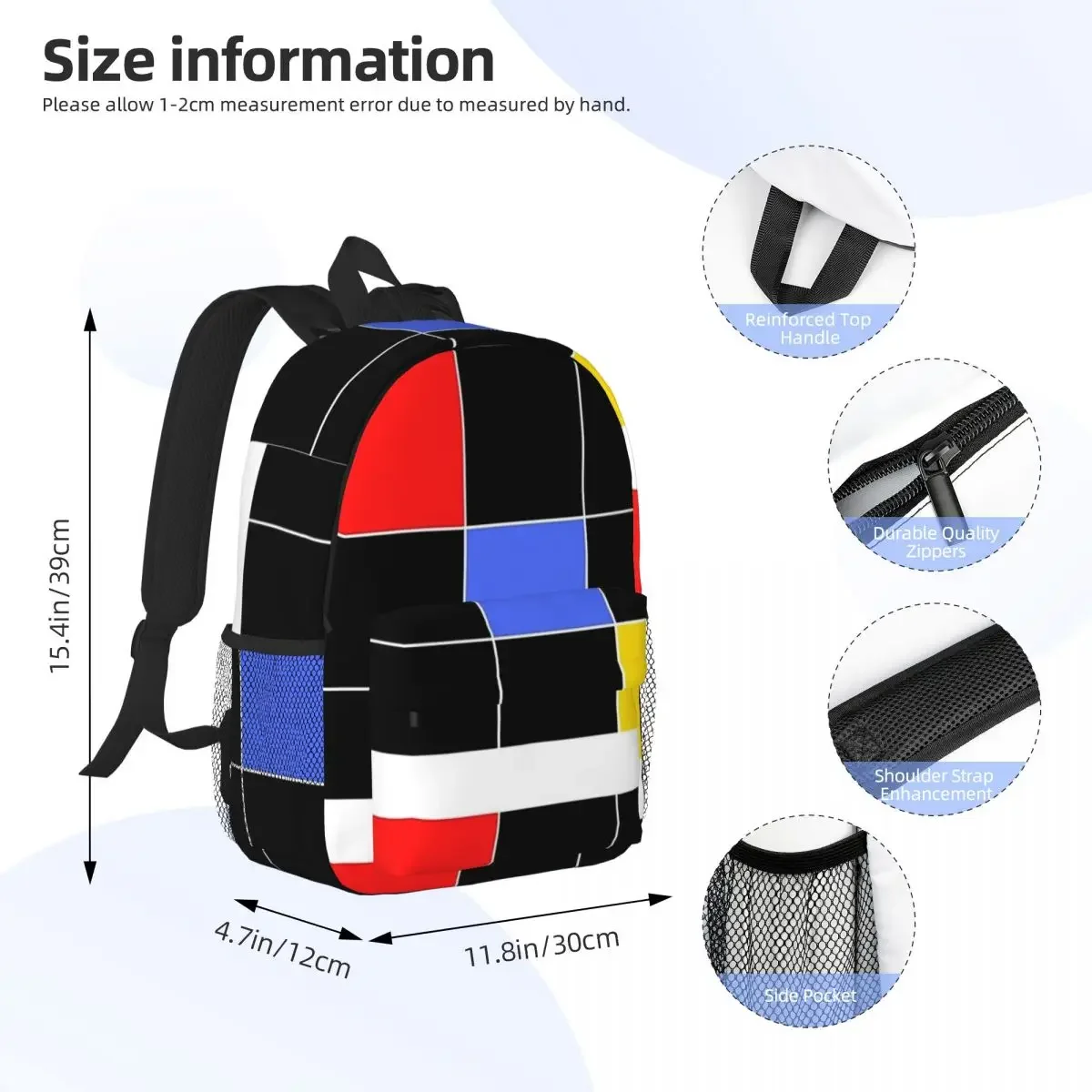 Montessori Trinomial Cube Backpacks Boys Girls Bookbag Cartoon Children School Bags Laptop Rucksack Shoulder Bag Large Capacity