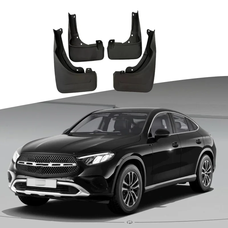 For Mercedes-Benz GLC-Class Coupe 2025-Present 4PCS Car Fender Mud FlapAuto Splash Guard Anti-dirt Wear-resistant Body Accessory
