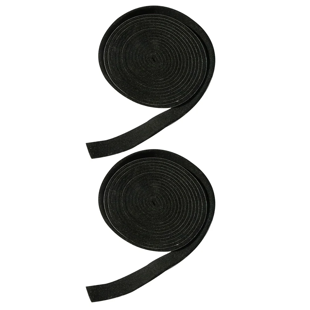 2 Pcs Self adhesive Felt Strips High Temperature Resistant Sealing Strip Black Double Side Tape Furniture Anti