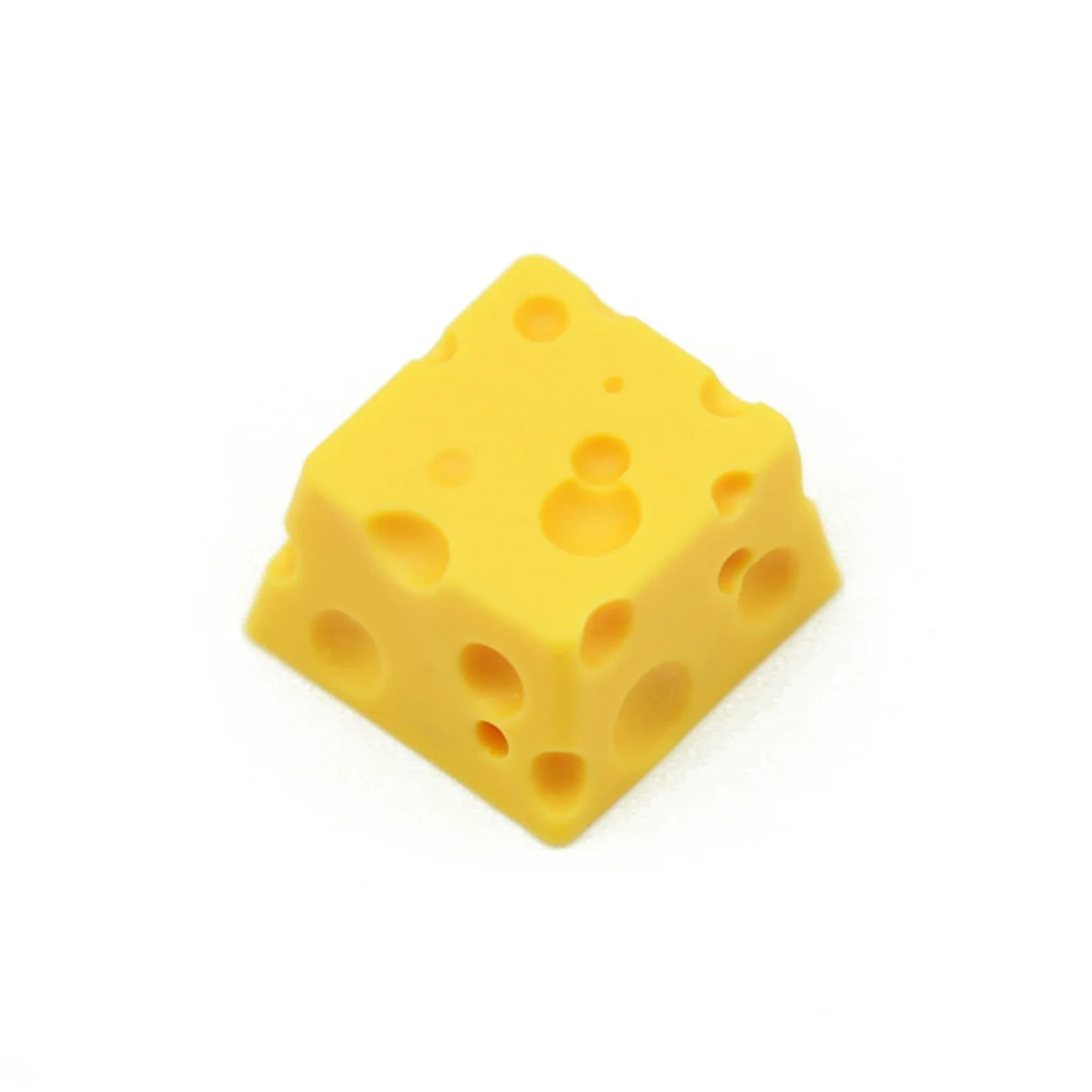 Funny Cheese Key Chain Keyboard flashing light Stress Relief Fidget Button Keycap Fidget Clicker Keyboard Keychain Finger Toys