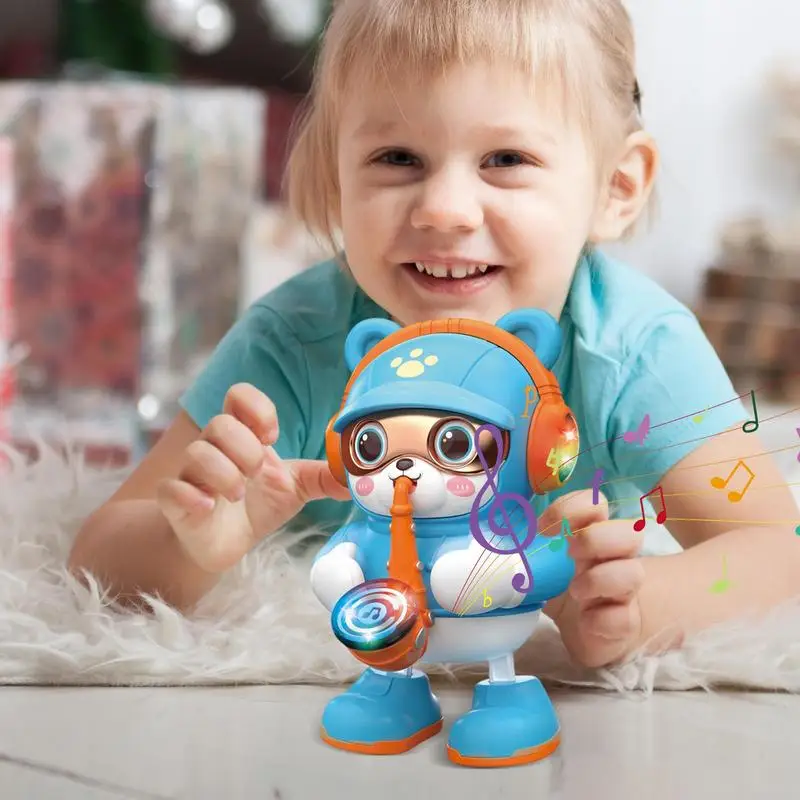 Dancing Babies Toy Cute Singing Bear Interactive Toddler Toys Adorable Electric Dancing Toys Electronic Bear Toy For Children Bo