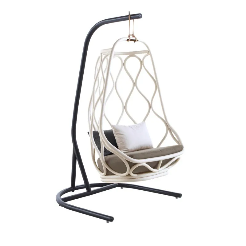 

Nordic aluminum alloy hanging basket chair hanging bed and breakfast outdoor courtyard swing