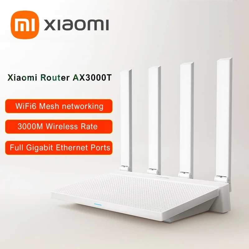 

New Xiaomi Router AX3000T IPTV Mesh Networking Gigabit Ethernet Ports Gaming Accelerator Repeater Modem Signal Amplifier