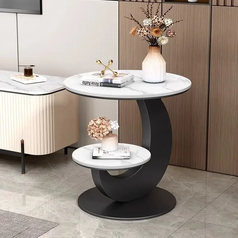 

Modern Makeup Coffee Tables Marble Mini Nordic Luxury Side Table Round Storage Center Tables Makeup Simple Sofa Table Service
