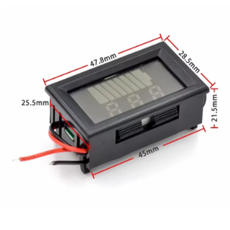 12V 24V 36V 48V 60V Auto Batterij Laadniveau Indicator Lithium Batterij Capaciteit meter Tester Display LED Tester Voltmeter