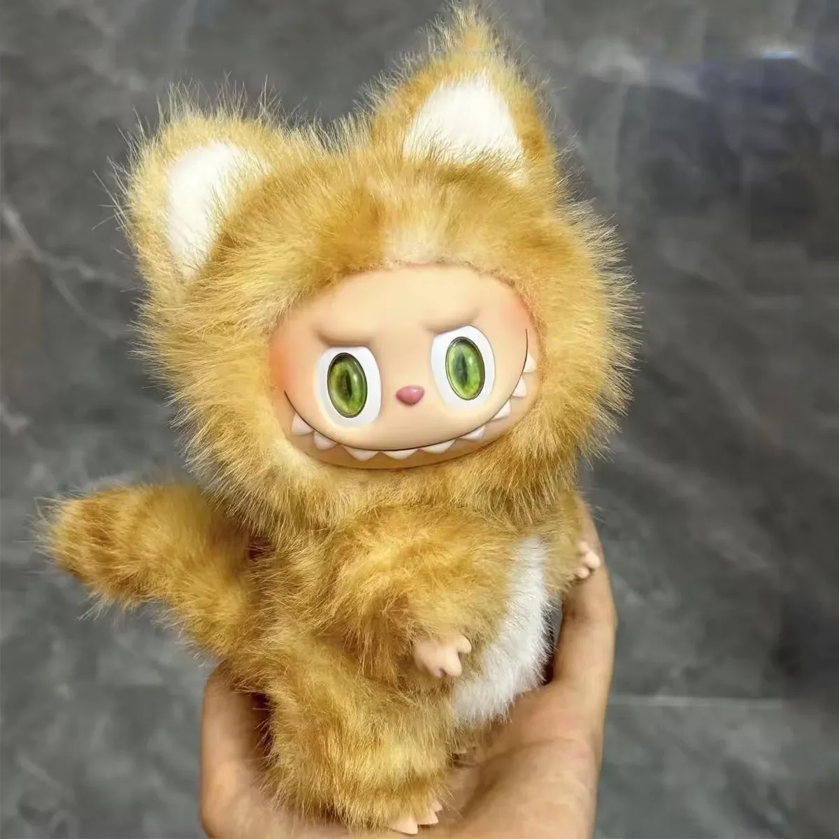 17cm 라부부 귀여운 고양이 인형 피규어 스탠딩 포즈 펜던트 고품질 만화 선물 1세대 액세서리