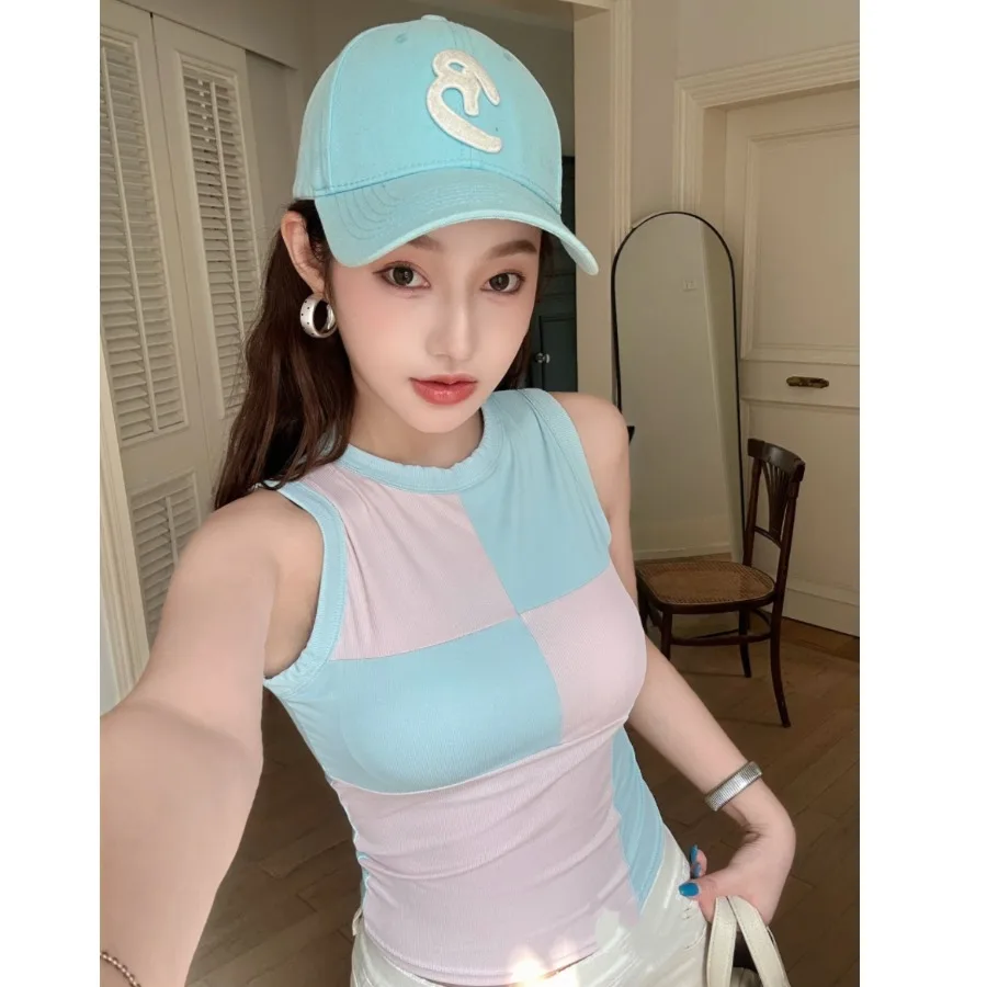 

Early Spring New Sle Dopne Che Color Blo Spicy Girl ter Top 2025 Sport Casual Wind Inner Wear