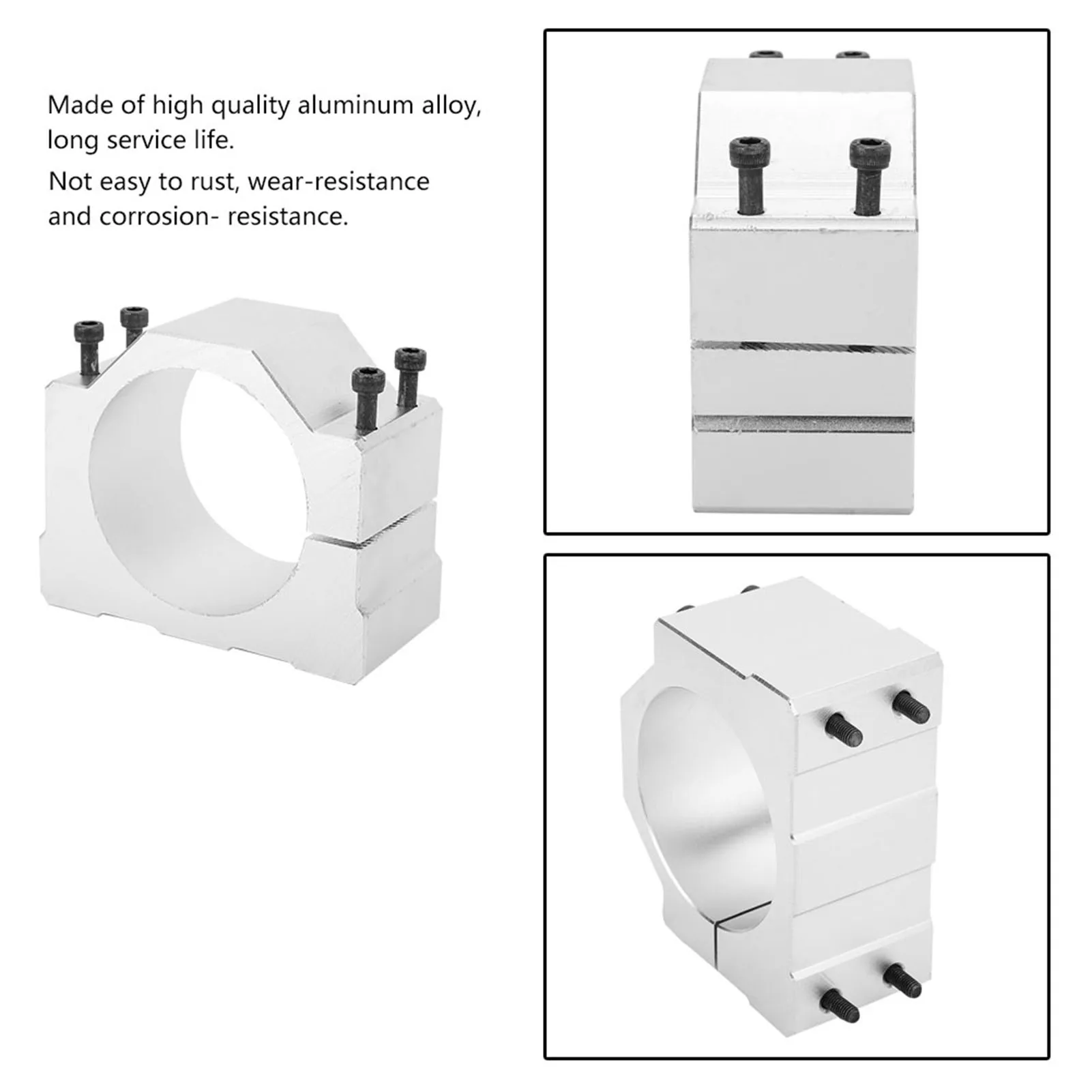 80 مللي متر CNC المشبك تصاعد قوس المغزل جهاز تثبيت المحرك سبائك الألومنيوم قاعدة حامل دعم نحت آلة الملحقات
