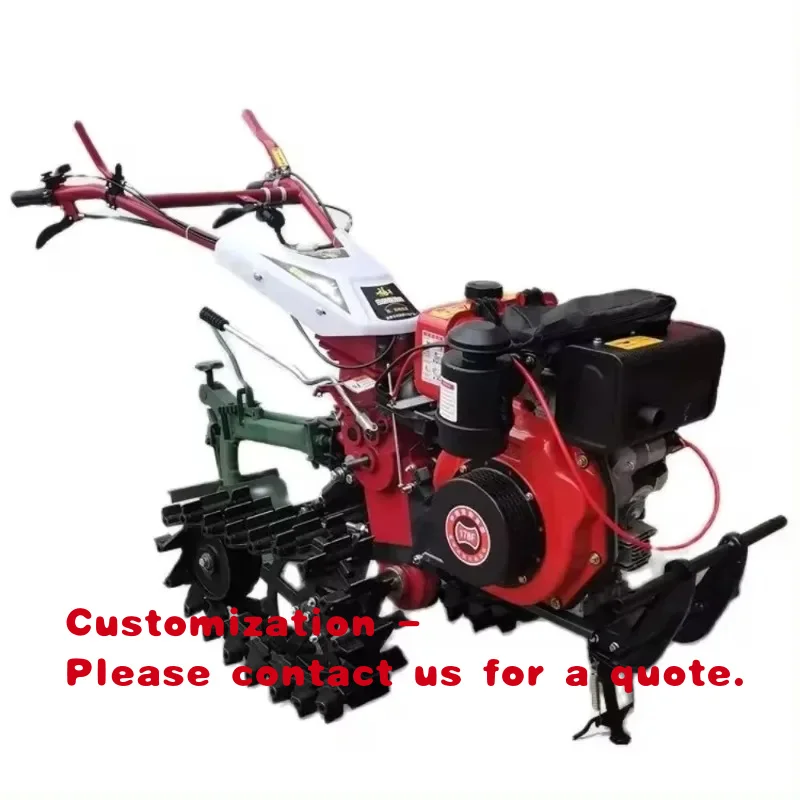 custom.Double Crawler Micro Tiller Rotary Tillage Weeding Ditching Agricultural Use Oscillating Multi-GardenTools Garden