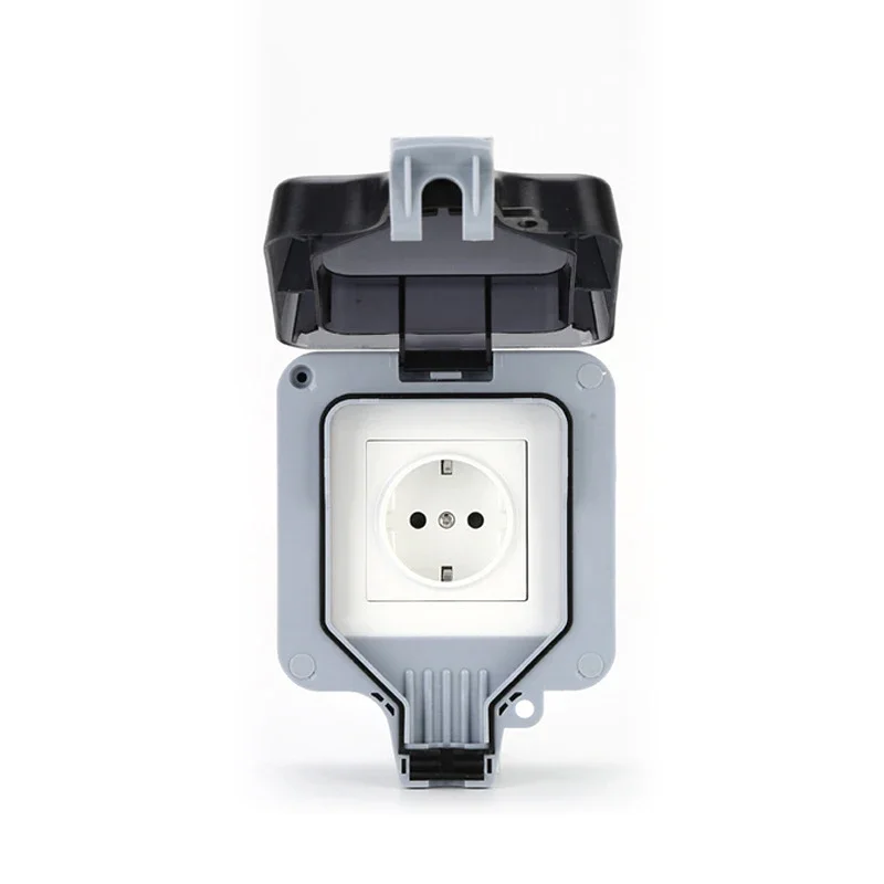 Avoir Tuya electrical sockets IP66 waterproof outdoor EU plug socket timer switch dual USB charging smart home appliance