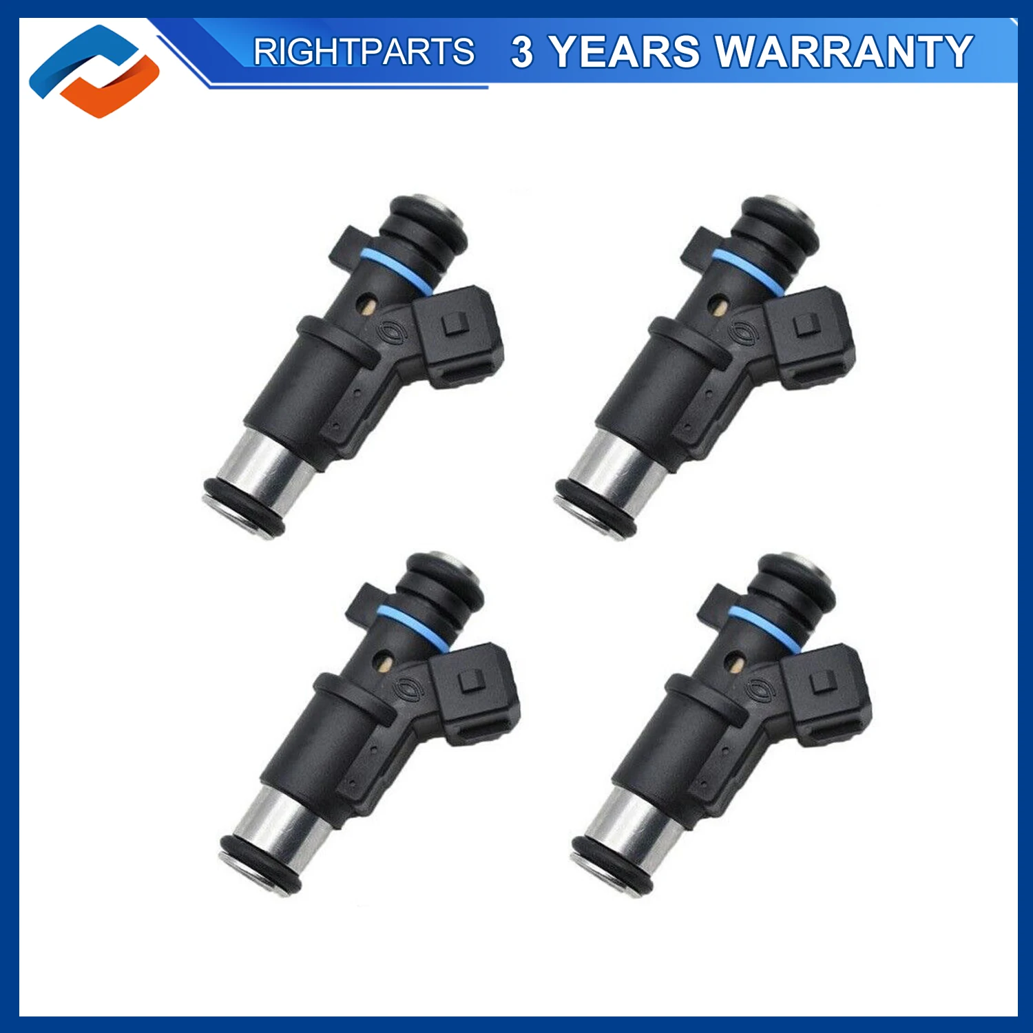 4PCS 01F002A Fuel Injectors For Peugeot 106 206 306 307 Partner Citroen 1.4 KFV Berlingo C2 1984E0 0280156357 348001