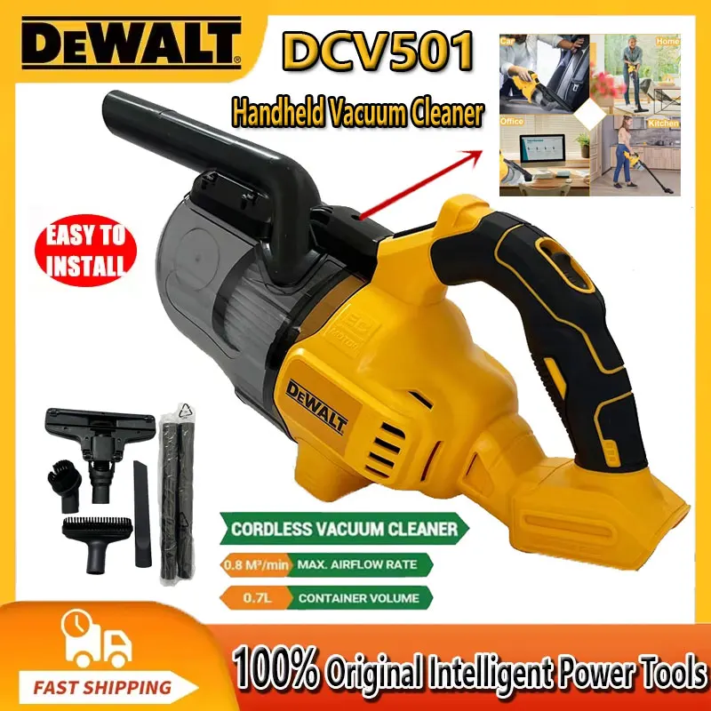 

DEWALT DCV501 20V Vacuum Cleaner He Is Suitable for Various Corners Such Houses Carpets and Other Places That Need to Cleaned