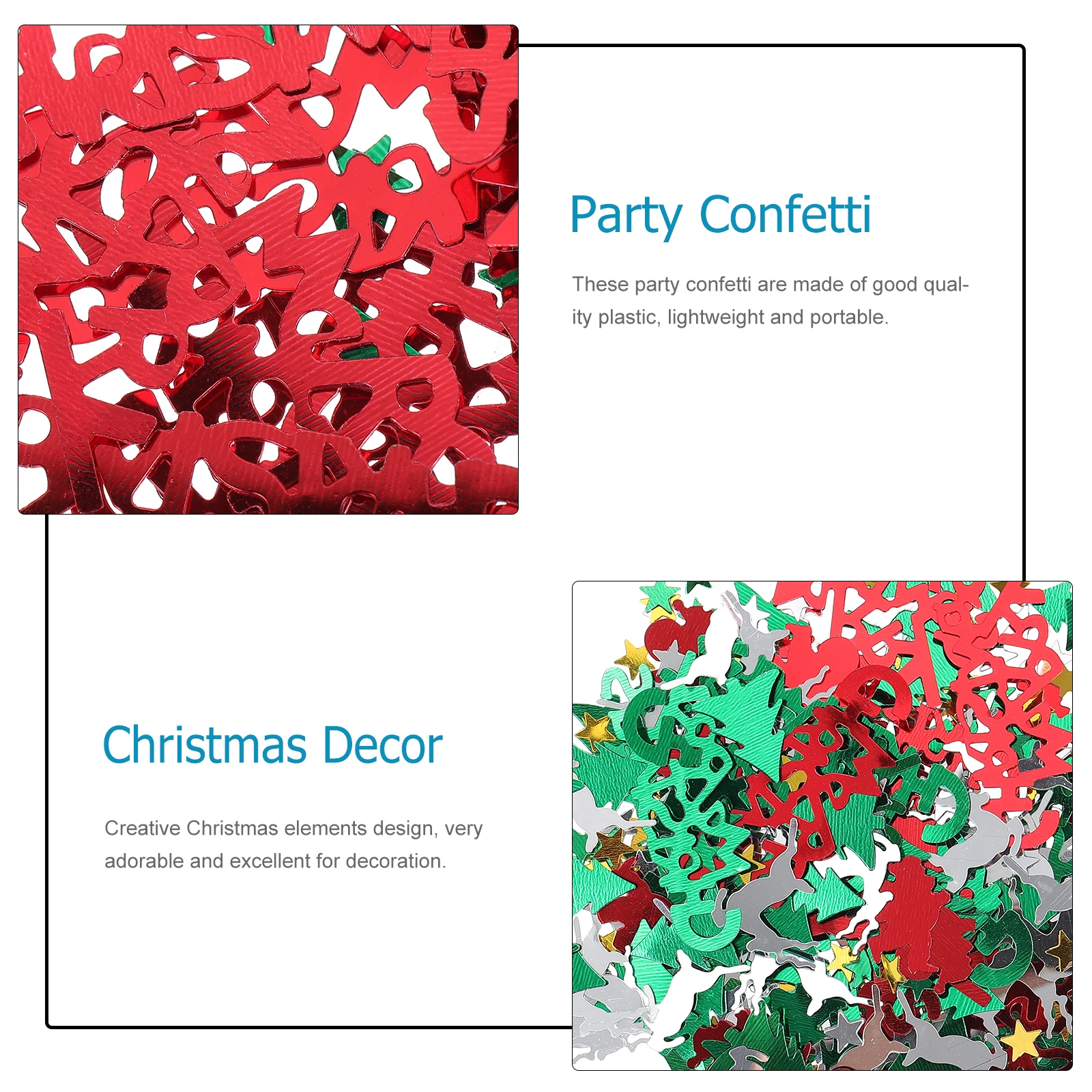

3 Packs Christmas Table Confetti Decor Xmas Sequins Dinner Decoration Party Decorations Supplies Sprinkles
