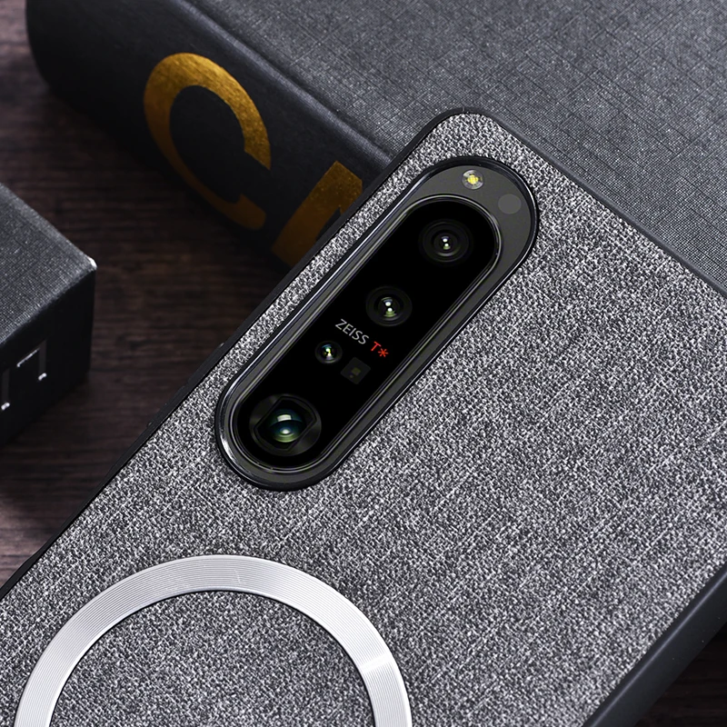 For Sony Xperia 1 VI Case Luxury Fabric Matte Magnetic Phone Case For Xperia 1 V I Thin Shockproof Bumper SonyXperia 1VI Funda