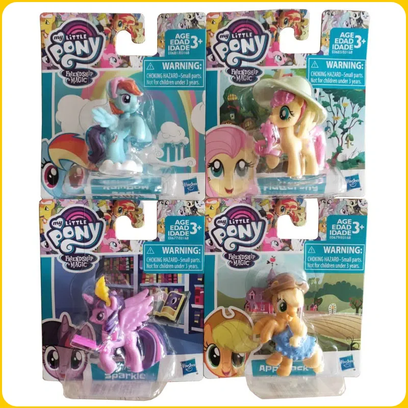 Anime Kawaii pequeño Pony Mini historia Pony casa de juego chica Ziyue Roulu Yunbao juguete modelo ornamento regalo