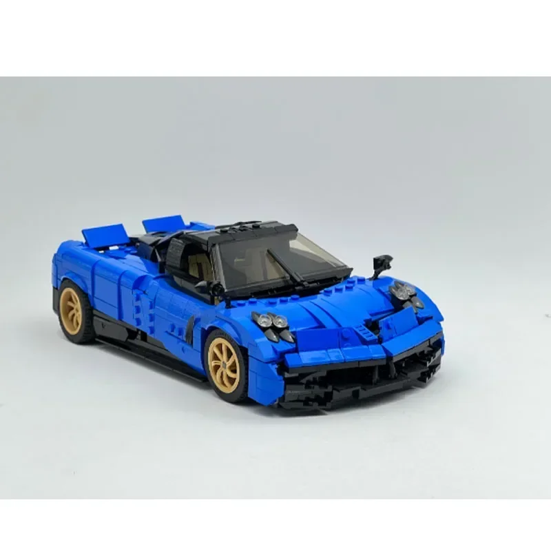 MOC-140856 Famous Blue Static EditionSupercar AssemblyBrick Model980 Parts Highdifficulty Splicing Children'sChristmas Gift Toys