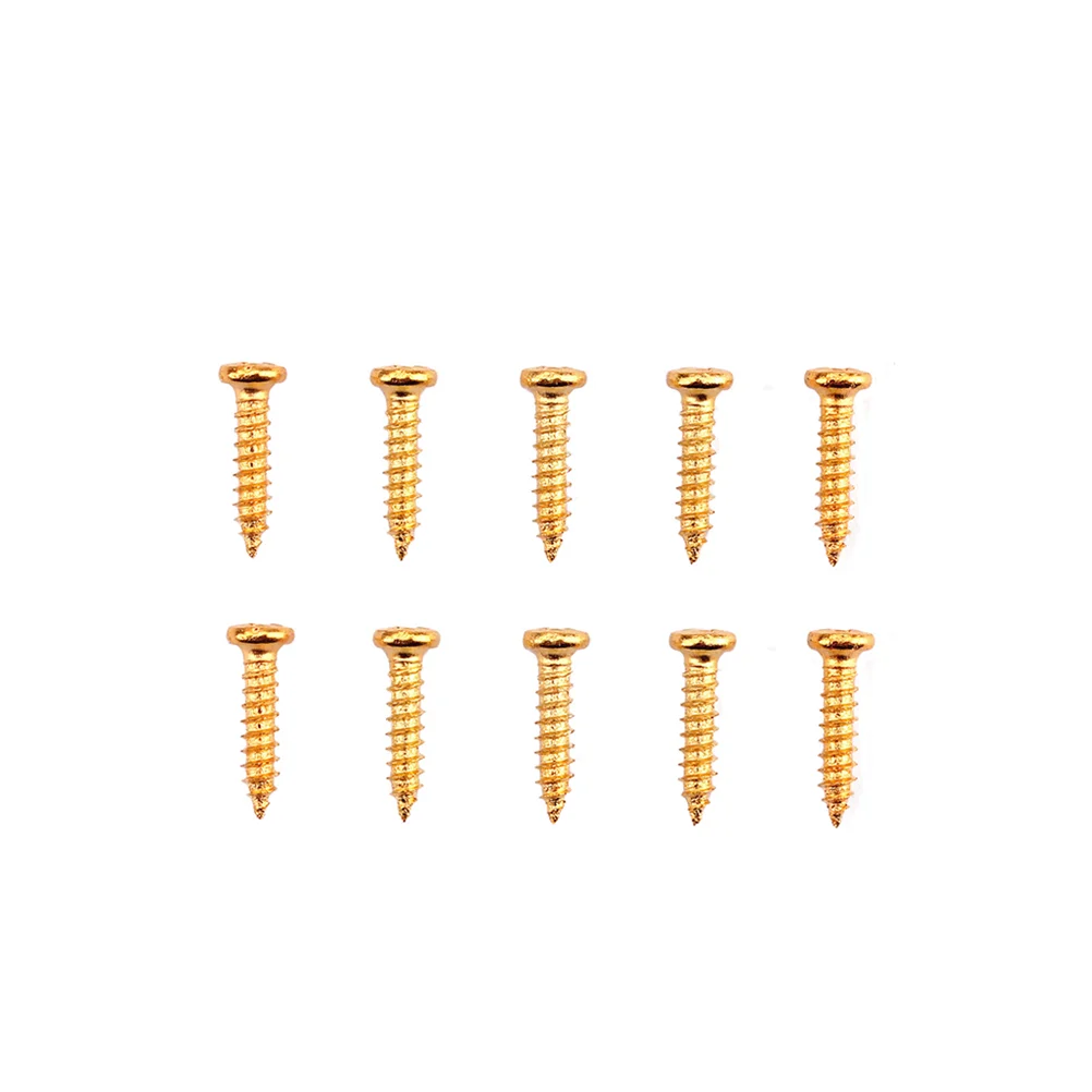 50 PCS/Set Tuning Peg Screws Tuning Key Machine Heads Tuner Mounting Screws for Electric /Acoustic Guitar Bass (Golden)