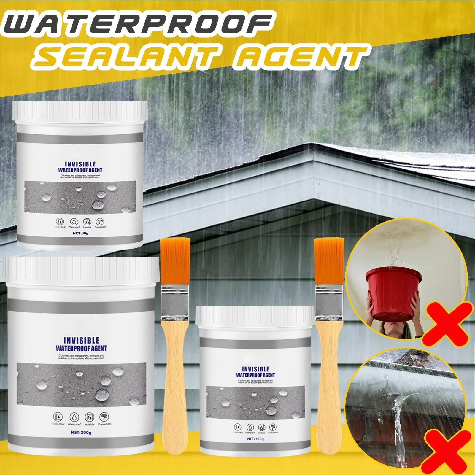 Waterproof Sealant Agent Transparent Glue Toilet Anti-Leak Nano Glue Roof Repair Broken Agent Sealant Leak-trapping Repair Tools