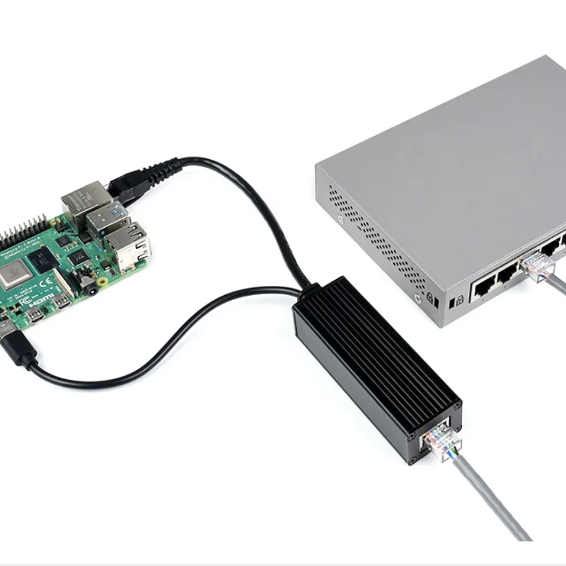 Divisor PoE Gigabit industrial, opções para porta de saída de energia tipo C/CC 5V 5A, chip de controle MPS integrado, mais seguro e mais estável