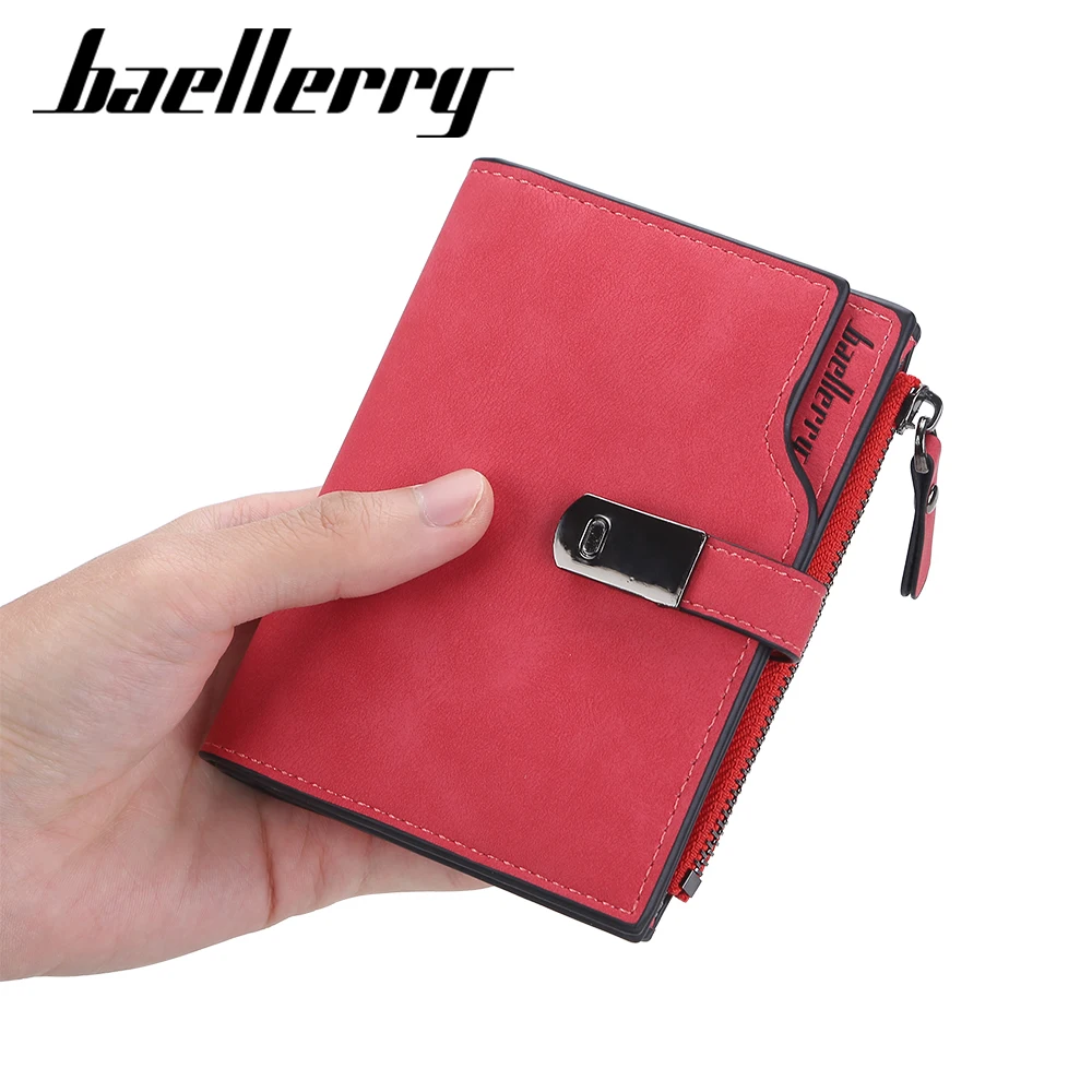 New Short Women Wallets Zipper Card Holder High Quality Magnetic Buckle Female Purse Coin Pocket Cute Wallet For Girls